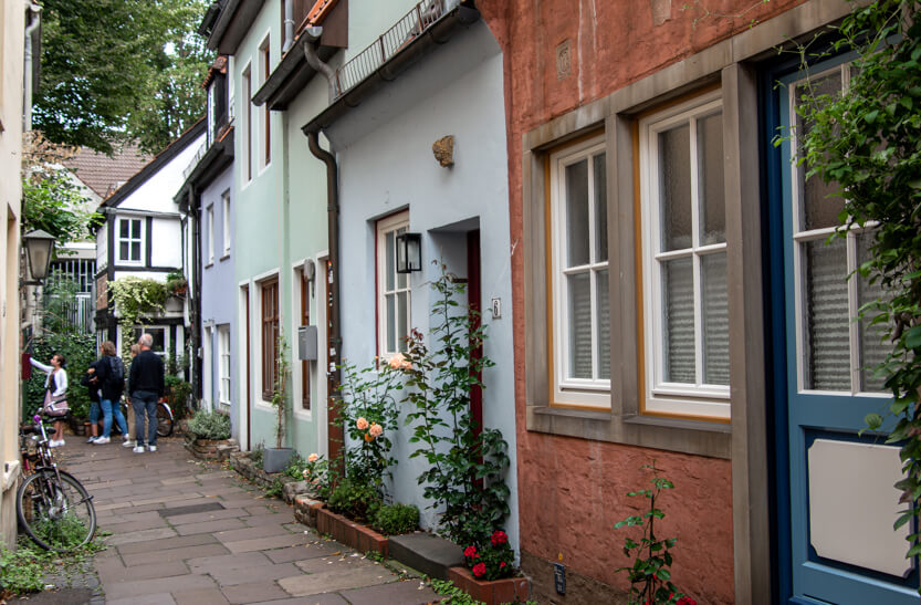 Så fine huse i Schnoor, Bremen